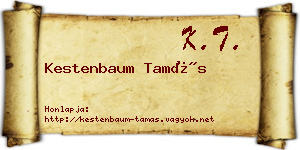 Kestenbaum Tamás névjegykártya