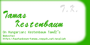 tamas kestenbaum business card